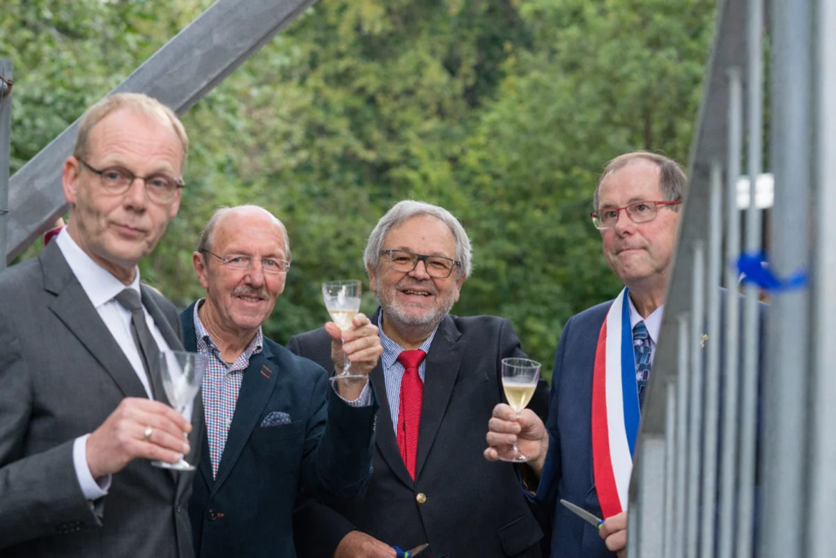 Bürgermeister Christoph Weber, Herbert Kordel, Carlo Düring und Bürgermeister Albert Jallay aus Cousolre